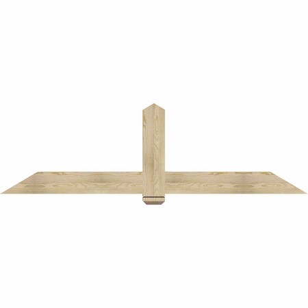 Ekena Millwork Eugene Rough Sawn Timber Gable Bracket, Douglas Fir, 84"W x 24"H x 4"D x 6"F, 7/12 Pitch GBW084X24X0406EUG00RDF